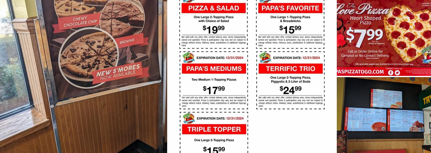 Papa's Pizza To Go Menu