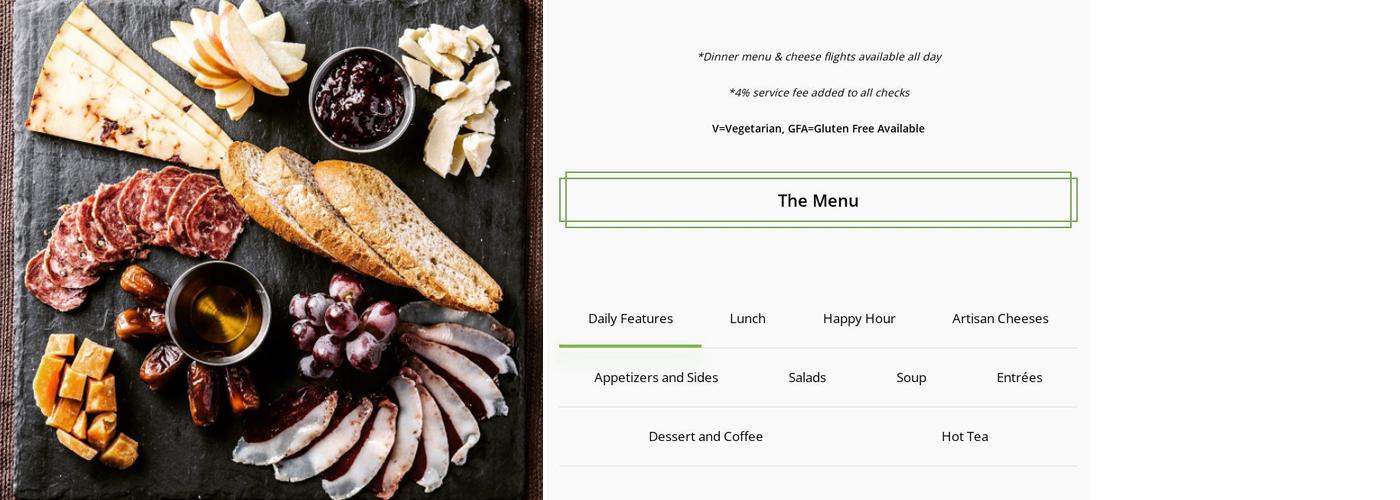 Nirvana Kitchen & Wine Bar Menu