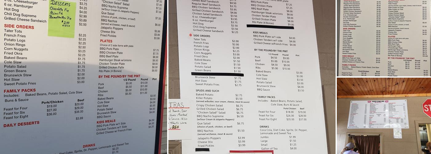 Saucey Bones BBQ Menu