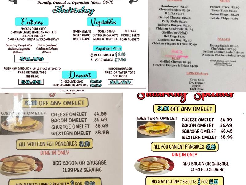 The Dinner Bell Menu