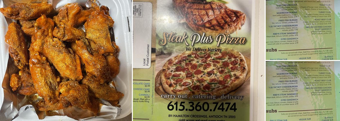 Steak Plus Pizza Menu