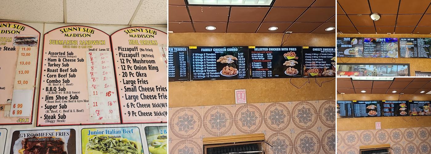 Sunny Sub Menu