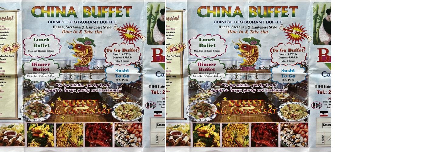 China Buffet Menu