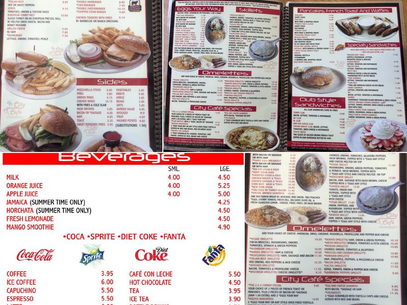 City Cafe Menu