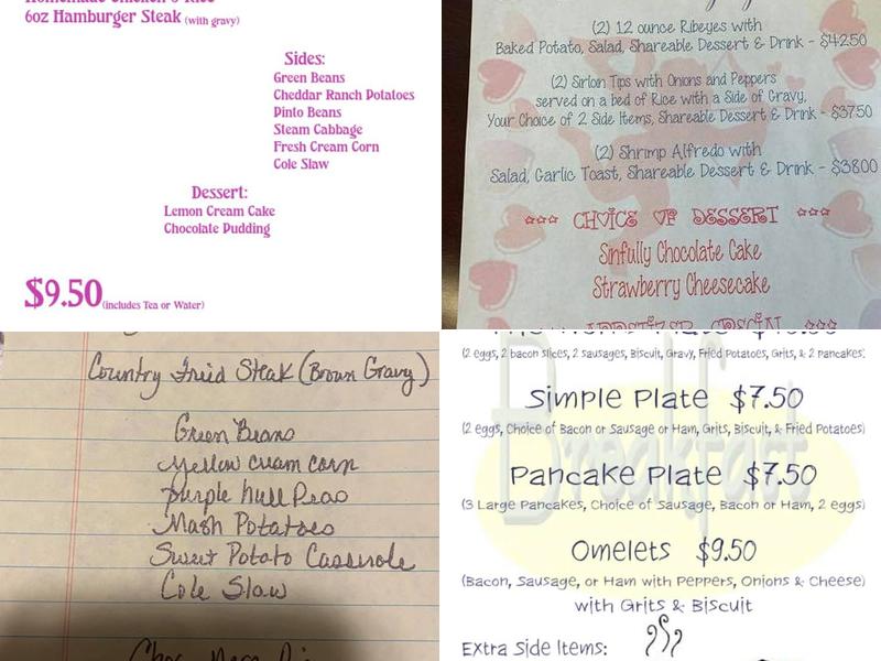 Maw Maws Cornbread Kitchen Menu