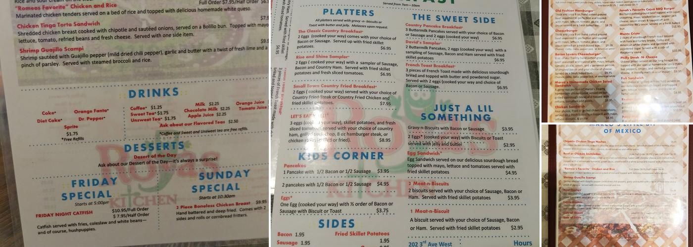 Rojas Kitchen Menu