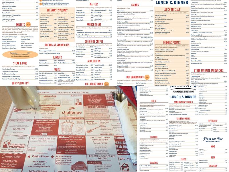 Anthony's Pancake House & Restaurant Menu