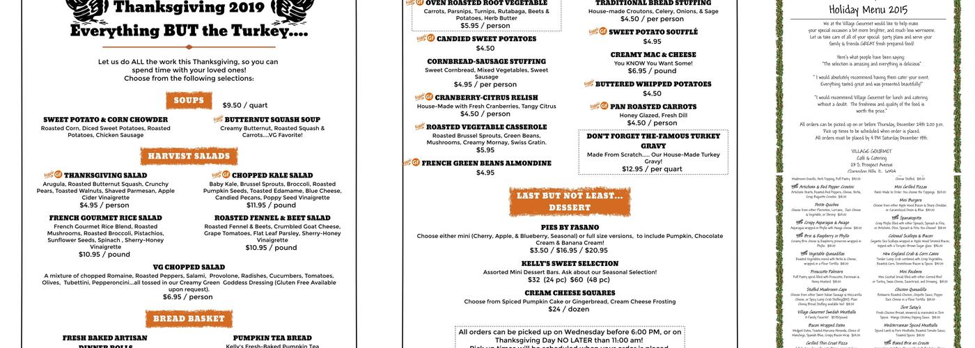 Village Gourmet - Cafe & Catering Menu