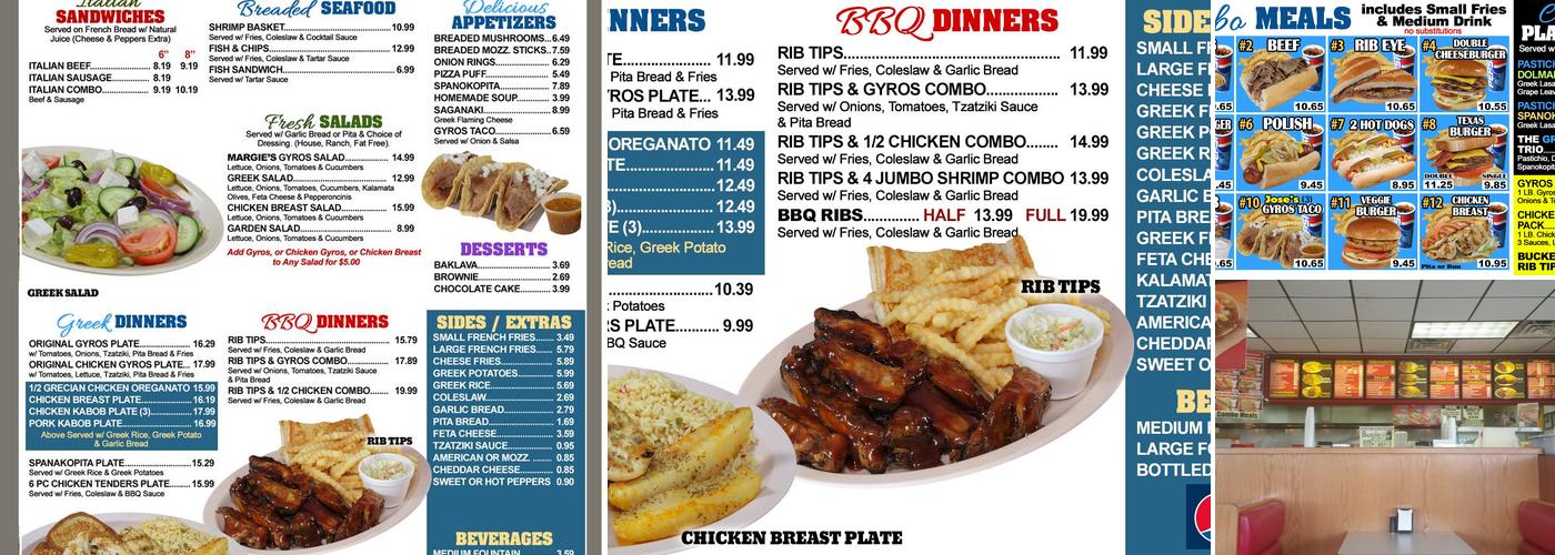 Margie's Restaurant Menu