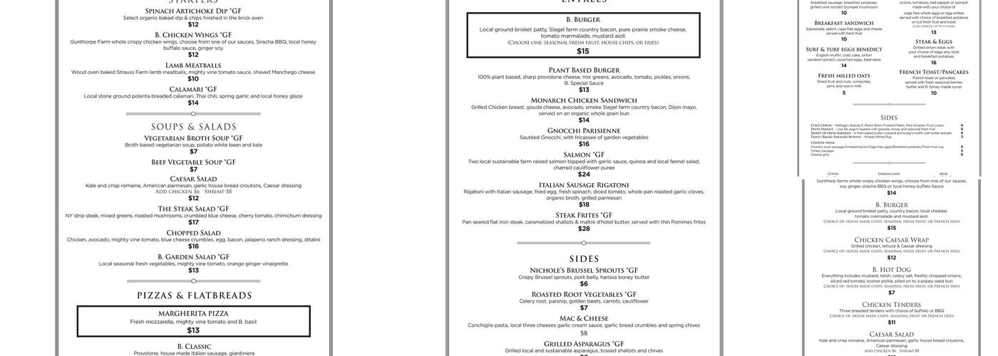 B. Restaurant Menu