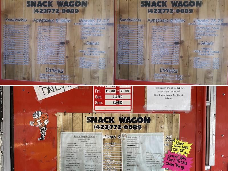 Snack Wagon Menu