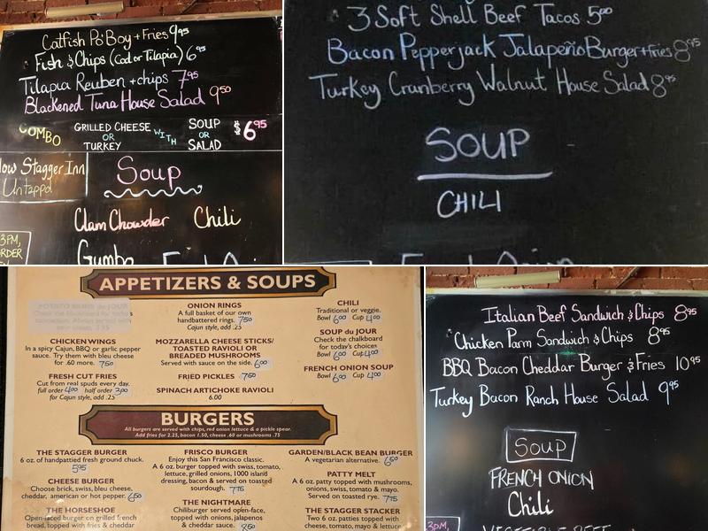 Stagger Inn Menu