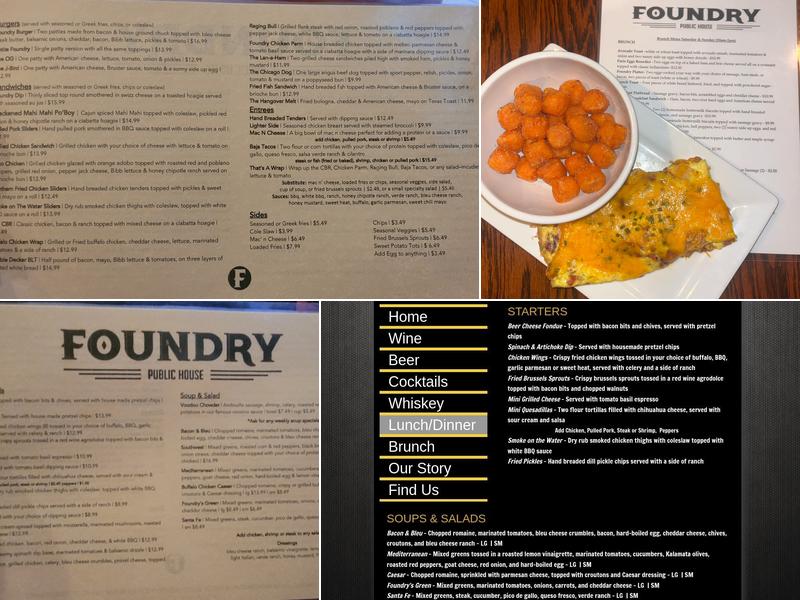 Foundry Public House Menu