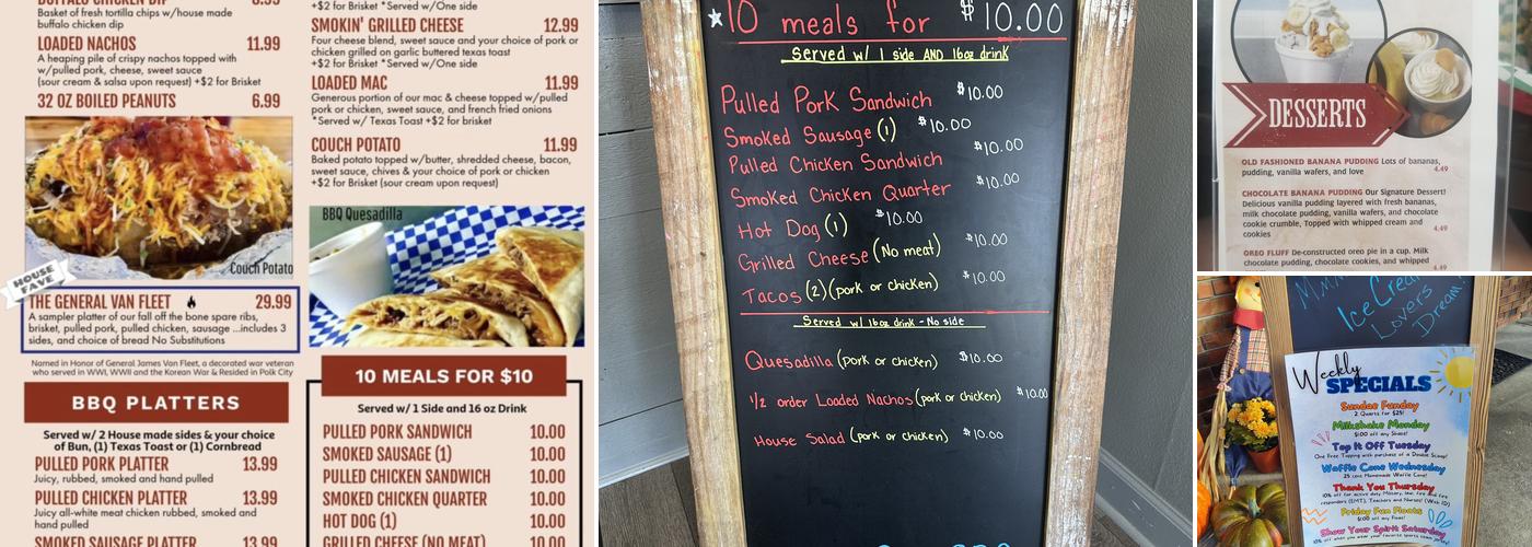 Polk City BBQ Company Menu