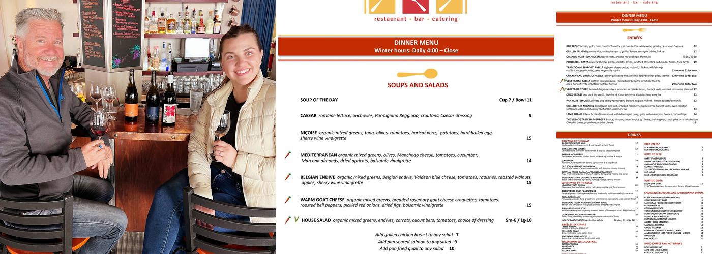 The Village Table Menu