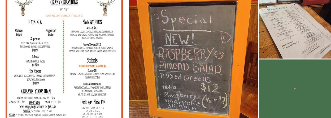Crazy Elk Menu
