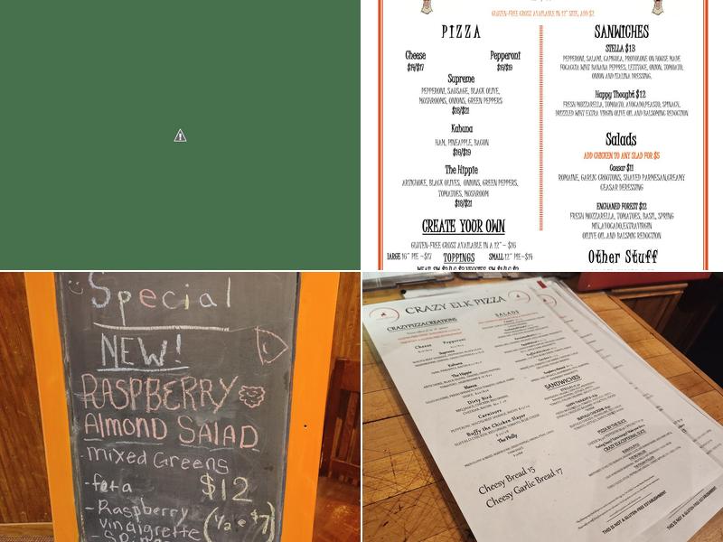 Crazy Elk Menu