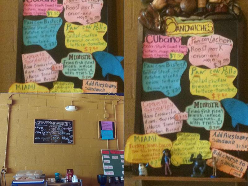 Back To Cuba Café Menu