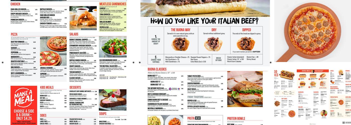 Buona Menu