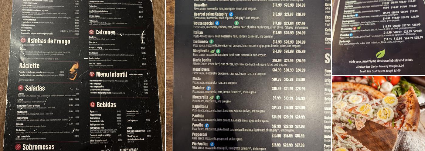 Pie Fection Menu
