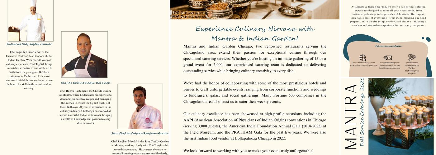 Mantra by Indian Garden Menu