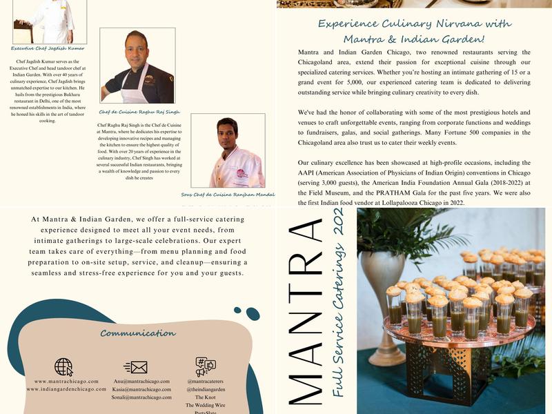 Mantra by Indian Garden Menu