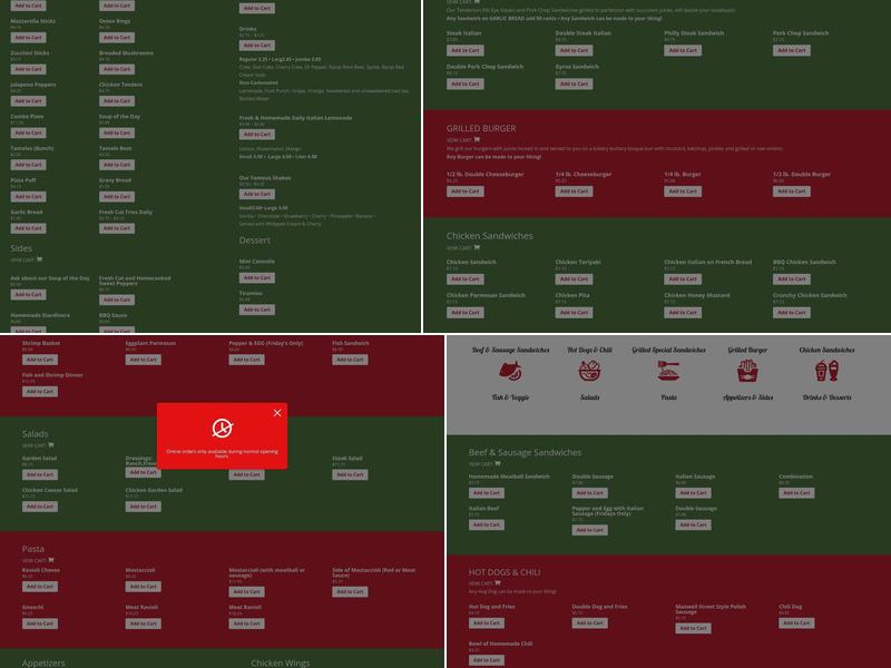 Frannies Beef & Catering Menu