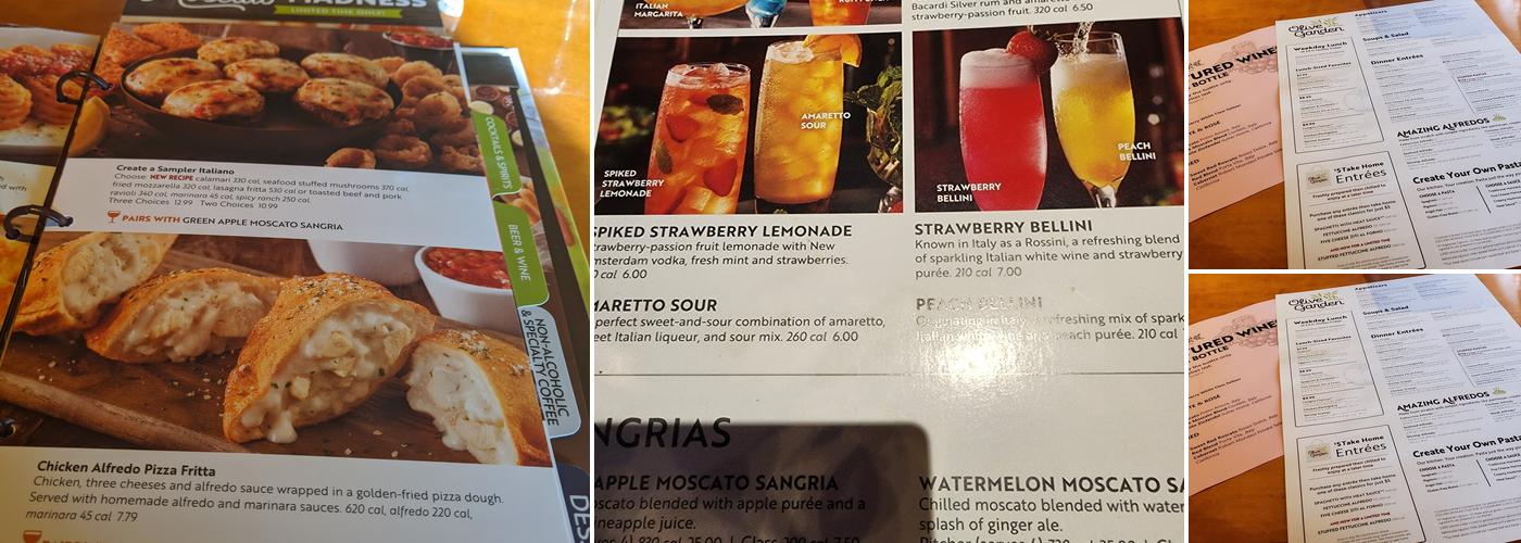 Olive Garden Italian Restaurant Menu