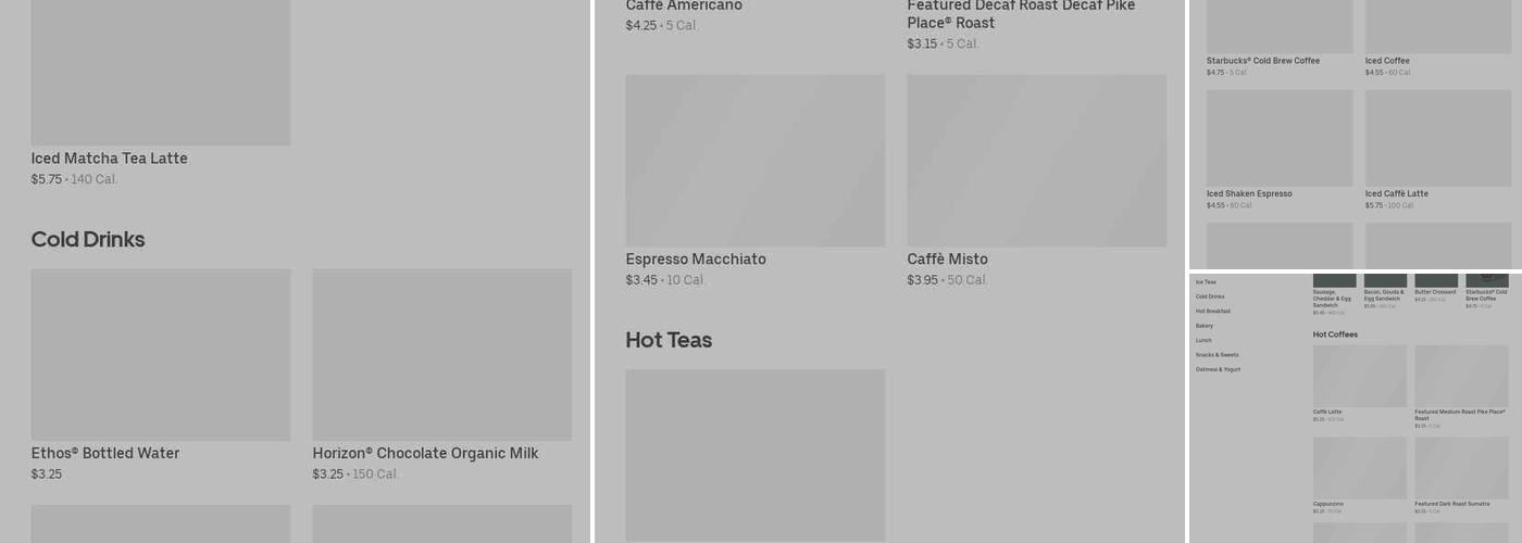 Starbucks Menu