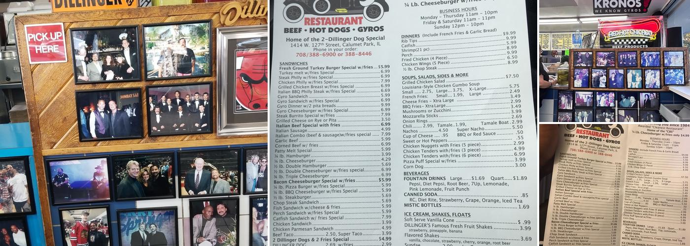 Dillingers Drive-In Inc Menu