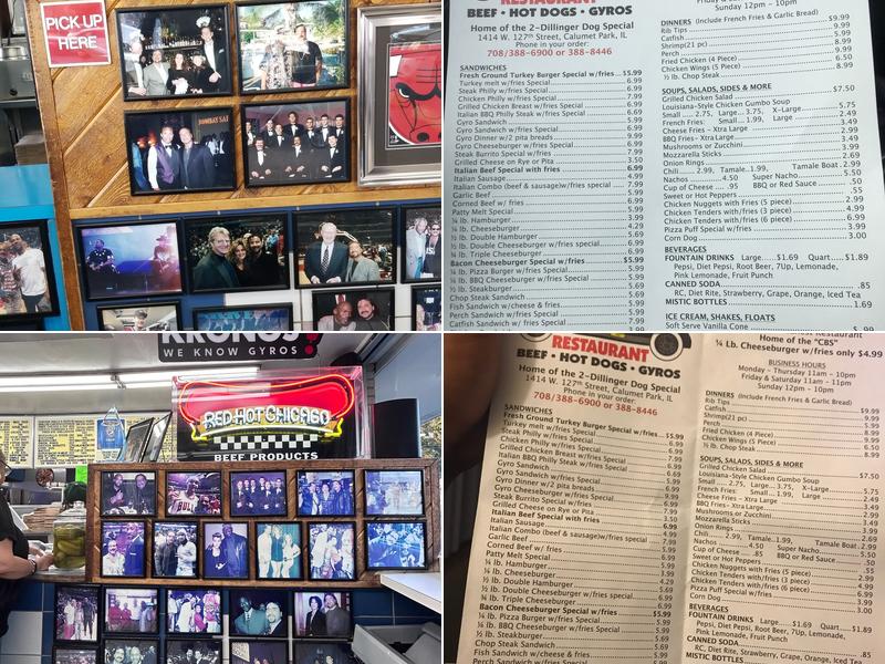 Dillingers Drive-In Inc Menu