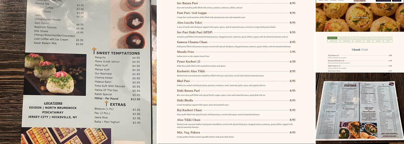 Mithaas Hicksville Menu
