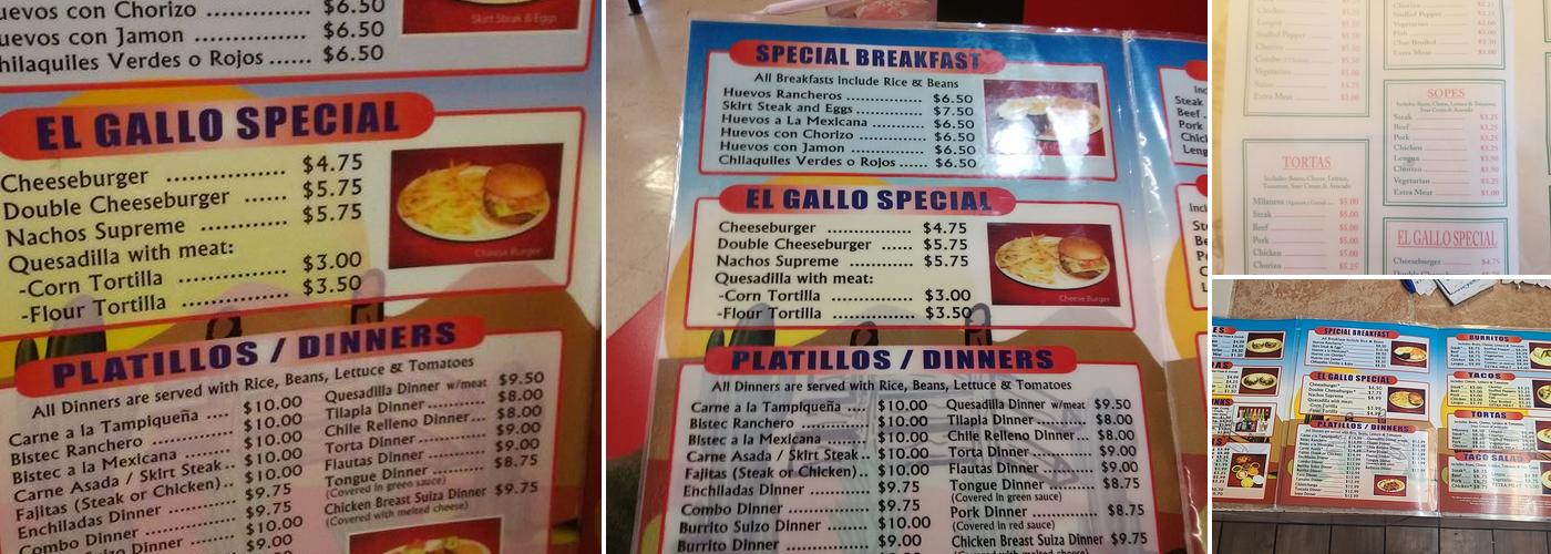 El Gallo Menu