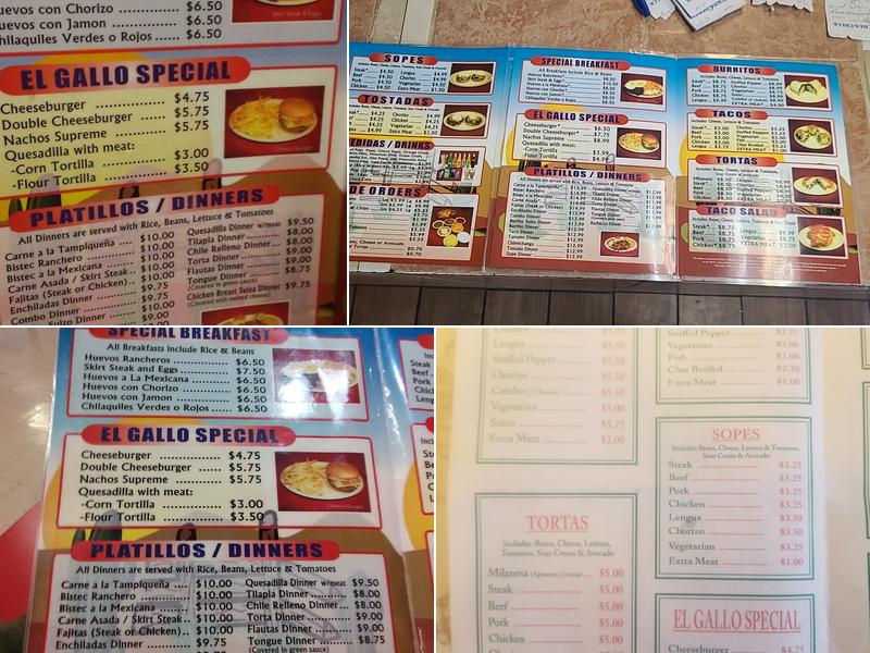 El Gallo Menu