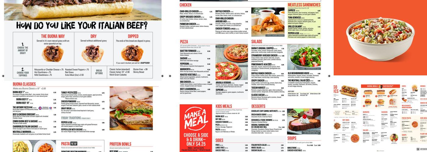 Buona Menu