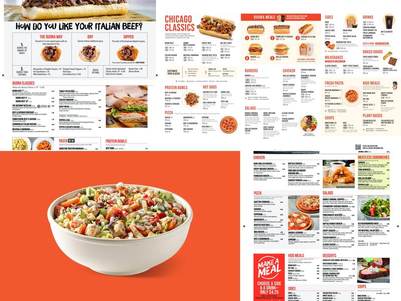 Buona Menu