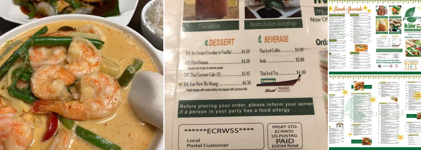 Thai Green Leaf Menu