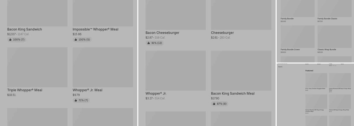 Burger King Menu