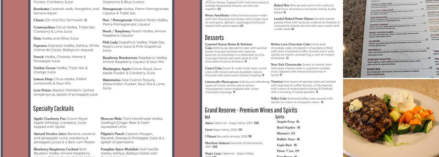 Windham Restaurant Menu