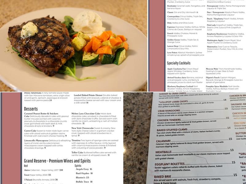 Windham Restaurant Menu