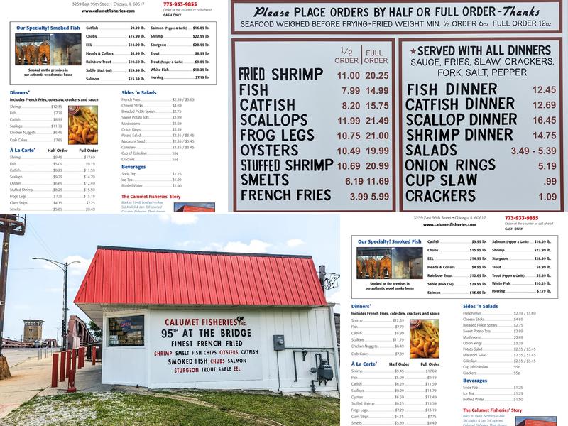 Calumet Fisheries Menu