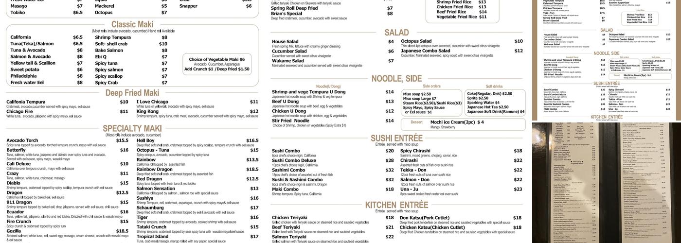 Sushi EN Menu