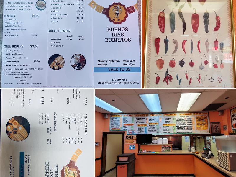 Buenos Dias Burritos Menu