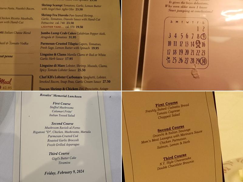 Maggiano's Little Italy Menu