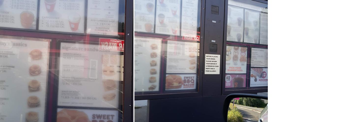 Dunkin' Menu