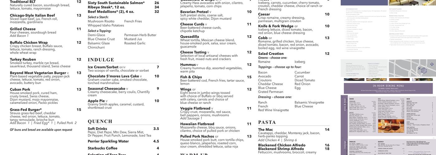 Chatfield's Restaurant at Hyatt Lisle Menu