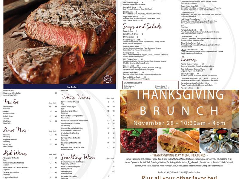 Thirty 0 Three Restaurant Menu