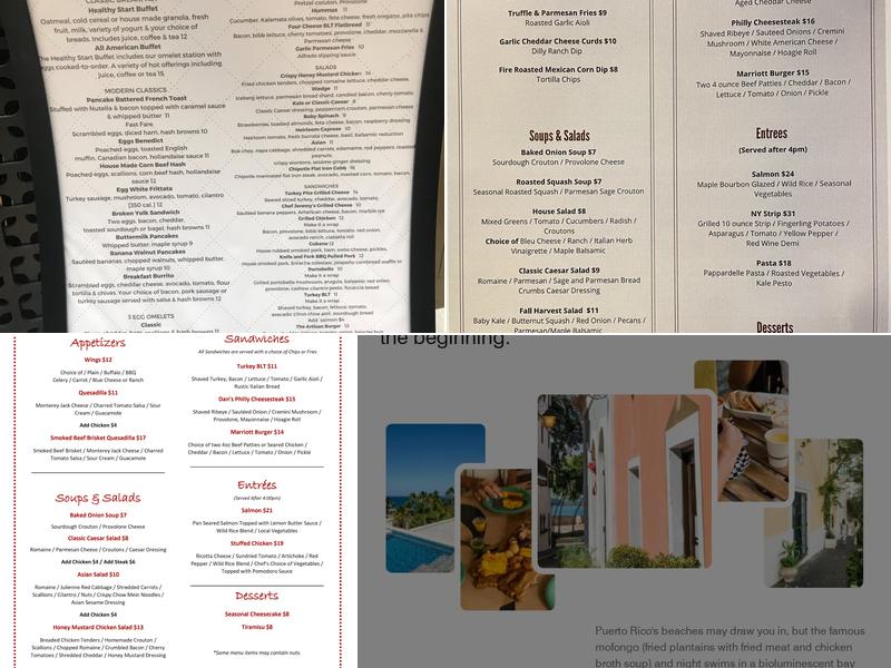 Artisan Table Menu