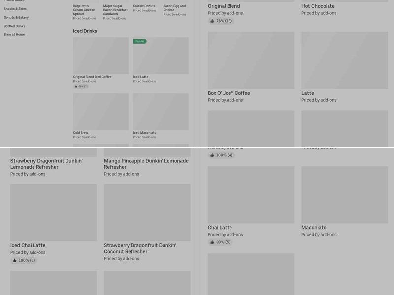 Dunkin' Menu