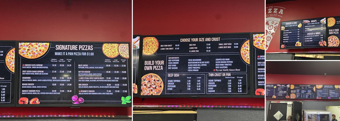 Pizza Track Menu